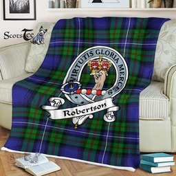 Robertson Tartan Blanket Plaid Blanket Robertson Hunting Modern Clan Badge Tartan Blanket Scottish Plaid Throw Blanket Tartan Plaid Fleece Blanket - Scotstee Shop
