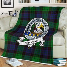 Plaid Blanket Stewart High Stewards Old Modern Clan Badge Tartan Blanket Scottish Plaid Throw Blanket - Scotstee Shop