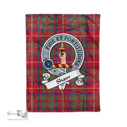Plaid Blanket Shaw Of Tordarroch Red Modern Clan Badge Tartan Blanket Scottish Plaid Throw Blanket - Scotstee Shop