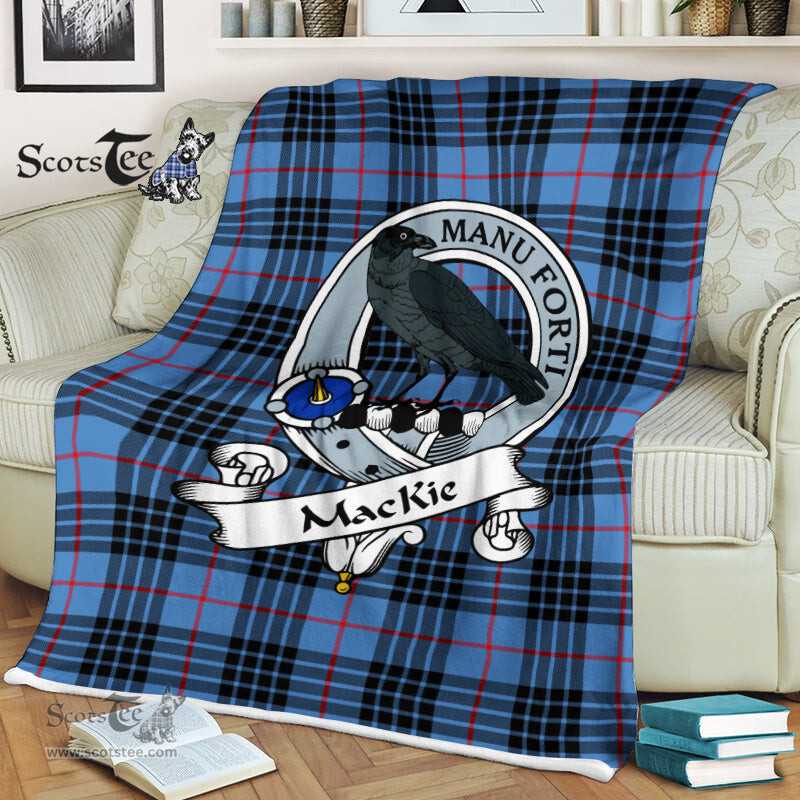 Scotstee Shop - Scotstee Shop Tartan Plaid Fleece Blankets MacKie Ancient Clan Badge Tartan Fleece Blanket Scottish