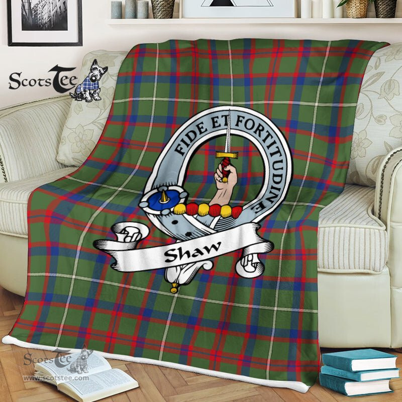 Plaid Blanket Shaw Of Tordarroch Green Modern Clan Badge Tartan Blanket Scottish Plaid Throw Blanket - Scotstee Shop