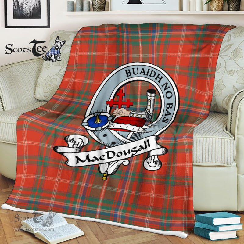 Macdougall Tartan Blanket Plaid Blanket MacDougall Ancient Clan Badge Tartan Blanket Scottish Plaid Throw Blanket Tartan Plaid Fleece Blanket - Scotstee Shop