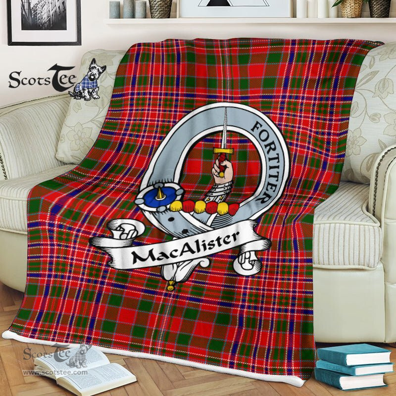 Plaid Blanket MacAlister Modern Clan Badge Tartan Blanket Scottish Plaid Throw Blanket Tartan Plaid Fleece Blanket, tartan blanket, plaid blanket, red plaid blanket, buffalo plaid blanket, green plaid blanket, plaid fleece blanket, blue plaid blanket, red tartan blanket, tartan plaid blanket, black and white plaid blanket, , christmas plaid blanket, orange plaid blanket, tartan plaid throw blanket, pink plaid blanket, brown plaid blanket, buffalo check blanket
