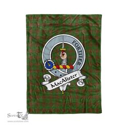 Plaid Blanket MacAlister Of Glenbarr Hunting Clan Badge Tartan Blanket Scottish Plaid Throw Blanket - Scotstee Shop