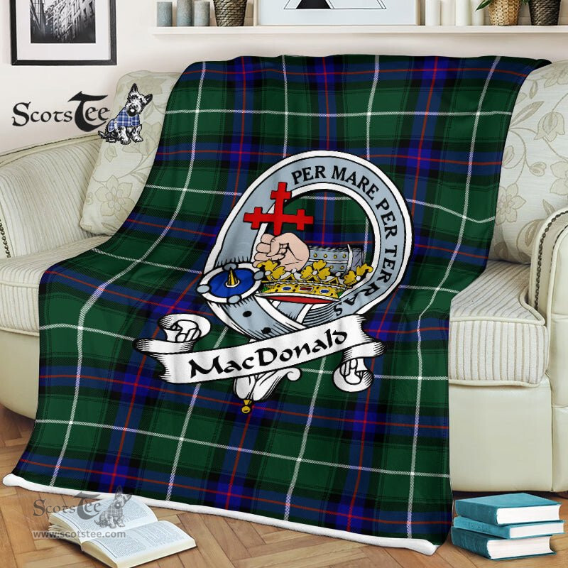 Plaid Blanket Macdonalds Of Donald The Isles Hunting Modern Clan Badge Tartan Blanket Scottish Plaid Throw Blanket - Scotstee Shop