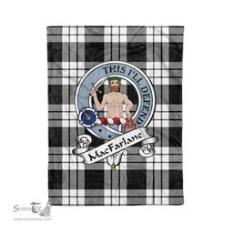 Plaid Blanket MacFarlane Black & White Clan Badge Tartan Blanket Scottish Plaid Throw Blanket Tartan Plaid Fleece Blanket, tartan blanket, plaid blanket, red plaid blanket, buffalo plaid blanket, green plaid blanket, plaid fleece blanket, blue plaid blanket, red tartan blanket, tartan plaid blanket, black and white plaid blanket, , christmas plaid blanket, orange plaid blanket, tartan plaid throw blanket, pink plaid blanket, brown plaid blanket, buffalo check blanket