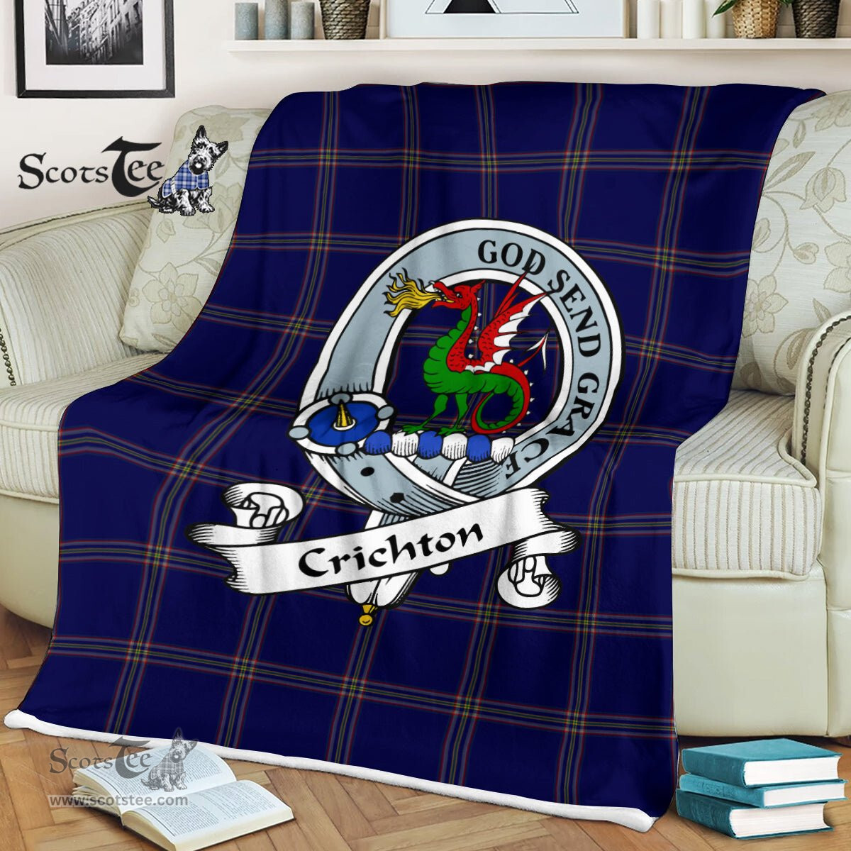 Plaid Blanket Crichton Clan Badge Tartan Blanket Scottish Blue Plaid Throw Blanket Tartan Plaid Fleece Blanket, tartan blanket, plaid blanket, red plaid blanket, buffalo plaid blanket, green plaid blanket, plaid fleece blanket, blue plaid blanket, red tartan blanket, tartan plaid blanket, black and white plaid blanket, , christmas plaid blanket, orange plaid blanket, tartan plaid throw blanket, pink plaid blanket, brown plaid blanket, buffalo check blanket
