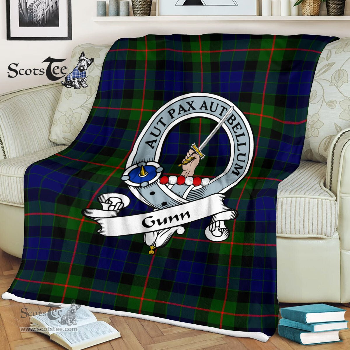 Plaid Blanket Gunn Modern Clan Badge Tartan Blanket Scottish Blue Plaid Throw Blanket Tartan Plaid Fleece Blanket, tartan blanket, plaid blanket, red plaid blanket, buffalo plaid blanket, green plaid blanket, plaid fleece blanket, blue plaid blanket, red tartan blanket, tartan plaid blanket, black and white plaid blanket, , christmas plaid blanket, orange plaid blanket, tartan plaid throw blanket, pink plaid blanket, brown plaid blanket, buffalo check blanket