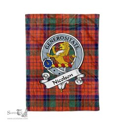 Plaid Blanket Nicolson Ancient Clan Badge Tartan Blanket Scottish Blue Plaid Throw Blanket Tartan Plaid Fleece Blanket, tartan blanket, plaid blanket, red plaid blanket, buffalo plaid blanket, green plaid blanket, plaid fleece blanket, blue plaid blanket, red tartan blanket, tartan plaid blanket, black and white plaid blanket, , christmas plaid blanket, orange plaid blanket, tartan plaid throw blanket, pink plaid blanket, brown plaid blanket, buffalo check blanket