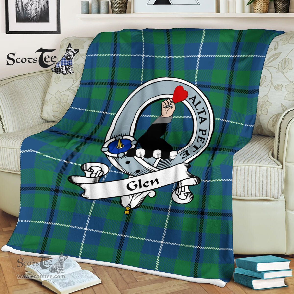 Plaid Blanket Glen Ancient Clan Badge Tartan Blanket Scottish Blue Plaid Throw Blanket Tartan Plaid Fleece Blanket, tartan blanket, plaid blanket, red plaid blanket, buffalo plaid blanket, green plaid blanket, plaid fleece blanket, blue plaid blanket, red tartan blanket, tartan plaid blanket, black and white plaid blanket, , christmas plaid blanket, orange plaid blanket, tartan plaid throw blanket, pink plaid blanket, brown plaid blanket, buffalo check blanket