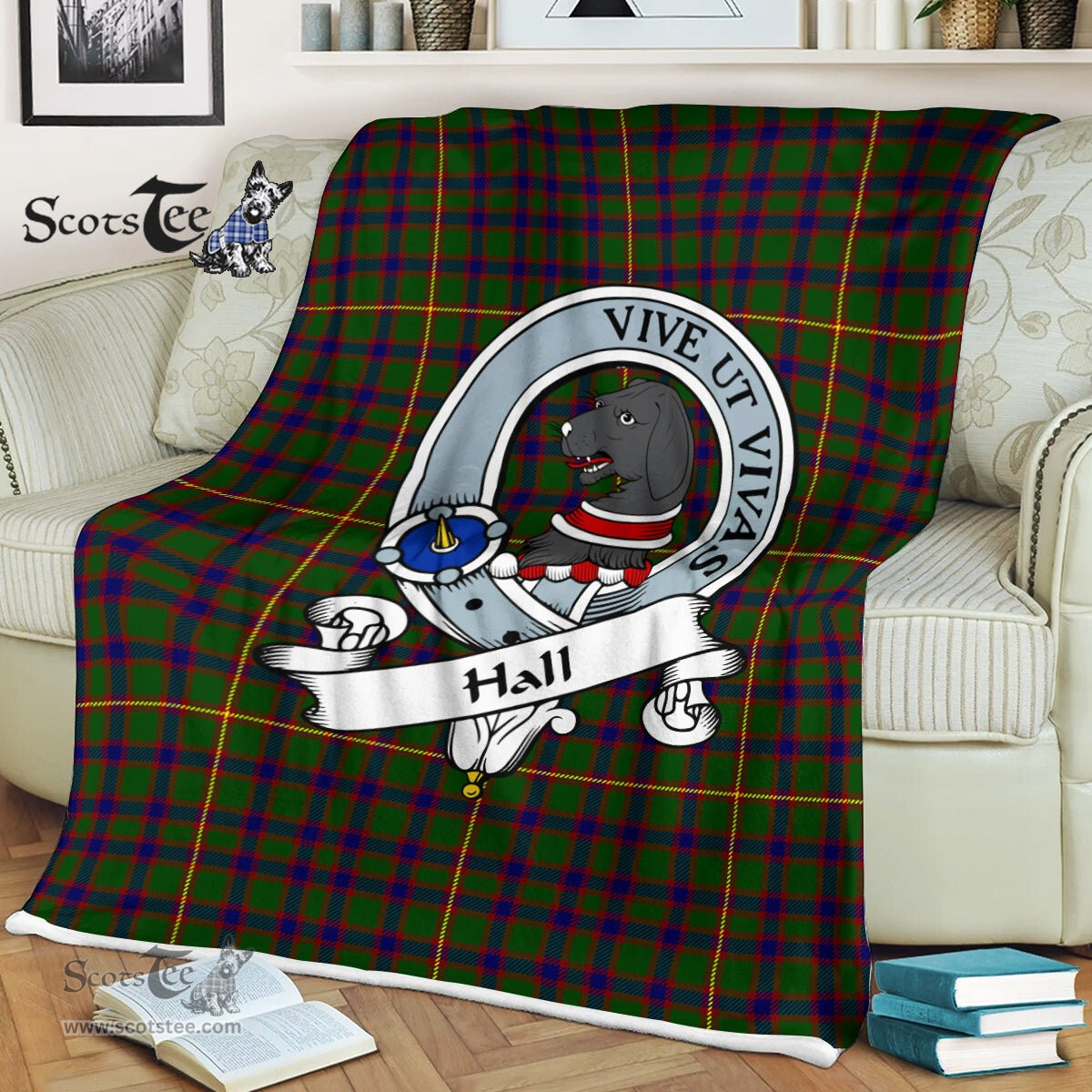 Plaid Blanket Hall Clan Badge Tartan Blanket Scottish Blue Plaid Throw Blanket Tartan Plaid Fleece Blanket, tartan blanket, plaid blanket, red plaid blanket, buffalo plaid blanket, green plaid blanket, plaid fleece blanket, blue plaid blanket, red tartan blanket, tartan plaid blanket, black and white plaid blanket, , christmas plaid blanket, orange plaid blanket, tartan plaid throw blanket, pink plaid blanket, brown plaid blanket, buffalo check blanket