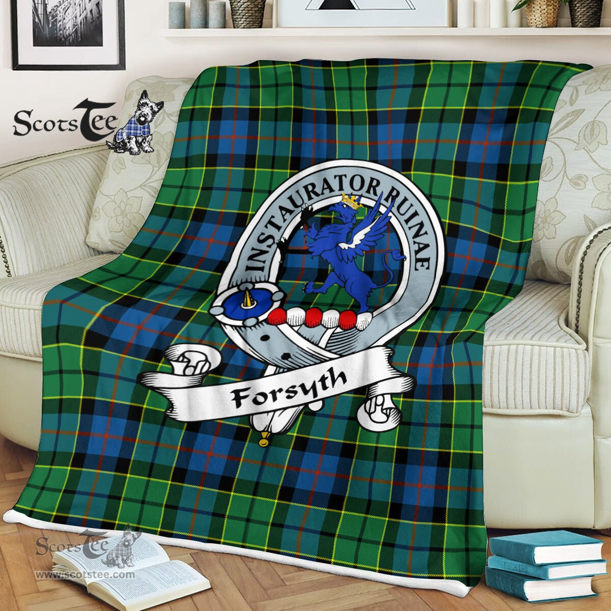 Plaid Blanket Forsyth Ancient Clan Badge Tartan Blanket Scottish Blue Plaid Throw Blanket Tartan Plaid Fleece Blanket, tartan blanket, plaid blanket, red plaid blanket, buffalo plaid blanket, green plaid blanket, plaid fleece blanket, blue plaid blanket, red tartan blanket, tartan plaid blanket, black and white plaid blanket, , christmas plaid blanket, orange plaid blanket, tartan plaid throw blanket, pink plaid blanket, brown plaid blanket, buffalo check blanket