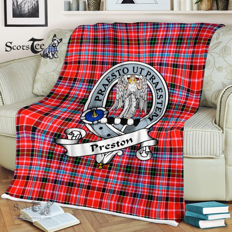 Plaid Blanket Preston Clan Badge Tartan Blanket Scottish Plaid Throw Blanket Tartan Plaid Fleece Blanket, tartan blanket, plaid blanket, red plaid blanket, buffalo plaid blanket, green plaid blanket, plaid fleece blanket, blue plaid blanket, red tartan blanket, tartan plaid blanket, black and white plaid blanket, , christmas plaid blanket, orange plaid blanket, tartan plaid throw blanket, pink plaid blanket, brown plaid blanket, buffalo check blanket