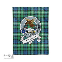 Plaid Blanket Graham Of Montrose Ancient Clan Badge Tartan Blanket Scottish Plaid Throw Blanket - Scotstee Shop