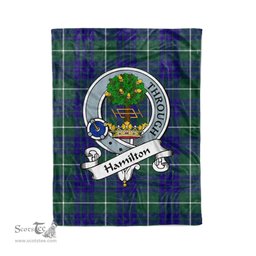 Clan Hamilton Blanket Hamilton Fleece Blanket Plaid Blanket Hamilton Hunting Modern Clan Badge Tartan Blanket Scottish Blue Plaid Throw Blanket Tartan Plaid Fleece Blanket - Scotstee Shop