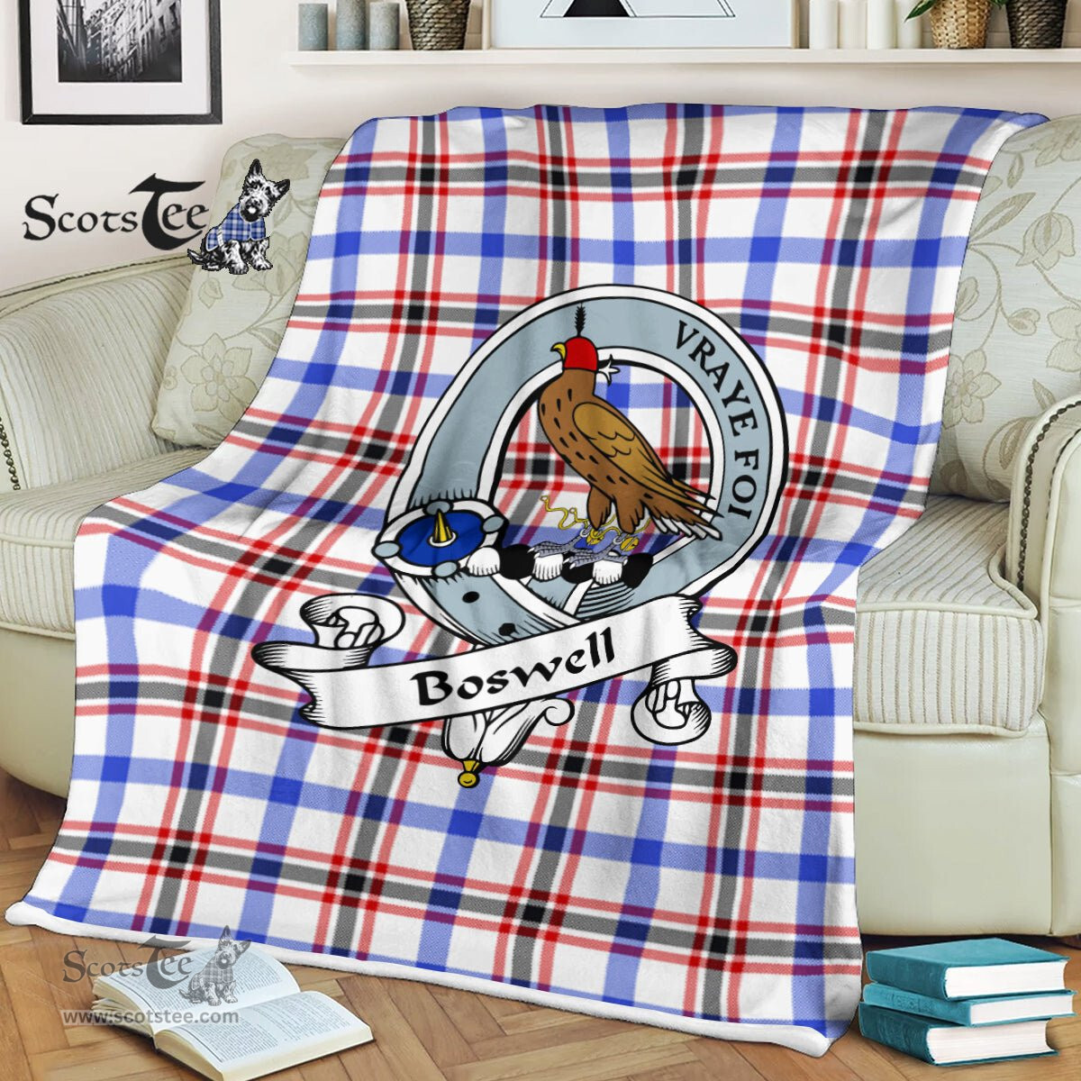 Plaid Blanket Boswell Modern Clan Badge Tartan Blanket Scottish Blue Plaid Throw Blanket Tartan Plaid Fleece Blanket, tartan blanket, plaid blanket, red plaid blanket, buffalo plaid blanket, green plaid blanket, plaid fleece blanket, blue plaid blanket, red tartan blanket, tartan plaid blanket, black and white plaid blanket, , christmas plaid blanket, orange plaid blanket, tartan plaid throw blanket, pink plaid blanket, brown plaid blanket, buffalo check blanket