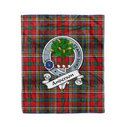 Anderson Tartan Blanket Plaid Blanket Anderson Of Arbrake Clan Badge Tartan Blanket - Scotstee Shop