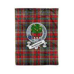 Anderson Tartan Blanket Plaid Blanket Anderson Of Arbrake Clan Badge Tartan Blanket - Scotstee Shop