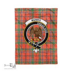 Plaid Blanket Munro Ancient Clan Crest Badge Tartan Blanket Scottish Plaid Throw Blanket Tartan Plaid Fleece Blanket