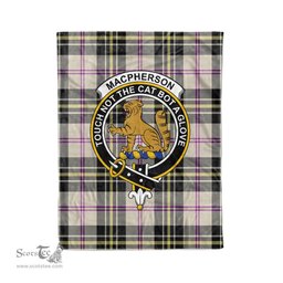Macpherson Tartan Blanket Plaid Blanket MacPherson Dress Ancient Clan Crest Badge Tartan Blanket Scottish Plaid Throw Blanket Tartan Plaid Fleece Blanket - Scotstee Shop
