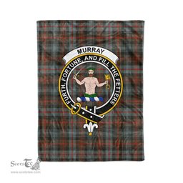 Clan Murray Blanket Plaid Blanket Murray Of Atholl Weathered Clan Crest Badge Tartan Blanket Scottish Plaid Throw Blanket - Scotstee Shop