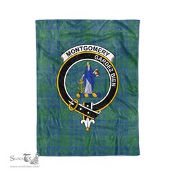 Plaid Blanket Montgomery Ancient Clan Crest Badge Tartan Blanket Scottish Plaid Throw Blanket Tartan Plaid Fleece Blanket