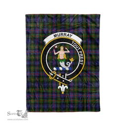 Clan Murray Blanket Plaid Blanket Murray of Dysart Modern Clan Crest Badge Tartan Blanket Scottish Plaid Throw Blanket - Scotstee Shop