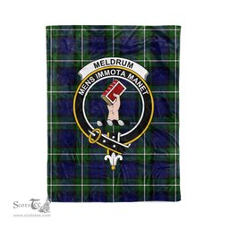 Plaid Blanket Meldrum Forbes Clan Crest Badge Tartan Blanket Scottish Plaid Throw Blanket Tartan Plaid Fleece Blanket