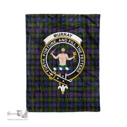 Clan Murray Blanket Plaid Blanket Murray of Atholl Modern Clan Crest Badge Tartan Blanket Scottish Plaid Throw Blanket Tartan Plaid Fleece Blanket - Scotstee Shop
