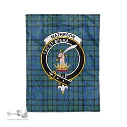 Plaid Blanket Matheson Hunting Ancient Clan Crest Badge Tartan Blanket Scottish Plaid Throw Blanket Tartan Plaid Fleece Blanket