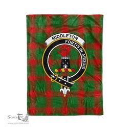 Plaid Blanket Middleton Clan Crest Badge Tartan Blanket Scottish Plaid Throw Blanket Tartan Plaid Fleece Blanket