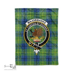 Plaid Blanket Marjoribanks Ancient Clan Crest Badge Tartan Blanket Scottish Plaid Throw Blanket Tartan Plaid Fleece Blanket