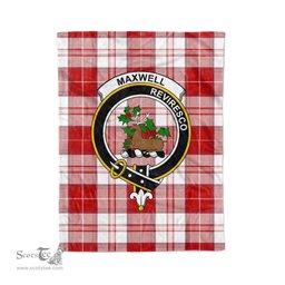 Plaid Blanket Maxwell Plaid Clan Crest Badge Tartan Blanket Scottish Plaid Throw Blanket Tartan Plaid Fleece Blanket
