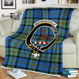 Plaid Blanket MacCorquodale Clan Crest Badge Tartan Blanket Scottish Plaid Throw Blanket Tartan Plaid Fleece Blanket