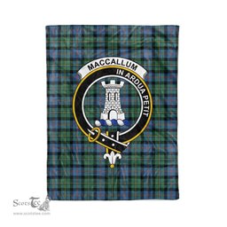 Plaid Blanket Malcolm Ancient Clan Crest Badge Tartan Blanket Scottish Plaid Throw Blanket Tartan Plaid Fleece Blanket