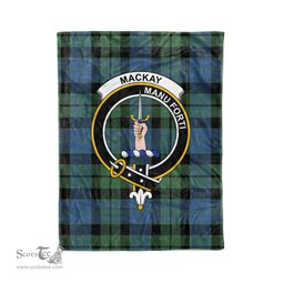 Plaid Blanket MacKay Ancient Clan Crest Badge Tartan Blanket Scottish Plaid Throw Blanket Tartan Plaid Fleece Blanket