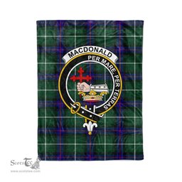 Plaid Blanket Macdonalds Of Donald The Isles Hunting Modern Clan Crest Badge Tartan Blanket Scottish Plaid Throw Blanket - Scotstee Shop