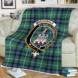Plaid Blanket Macdonalds Of Ranald The Isles Hunting Ancient Clan Crest Badge Tartan Blanket Scottish Plaid Throw Blanket - Scotstee Shop