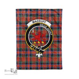 Plaid Blanket MacDuff Ancient Clan Crest Badge Tartan Blanket Scottish Plaid Throw Blanket Tartan Plaid Fleece Blanket