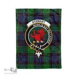 Plaid Blanket Stewart Stuart Of Bute Old Modern Clan Crest Badge Tartan Blanket Scottish Plaid Throw Blanket - Scotstee Shop