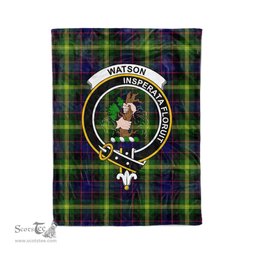 Plaid Blanket Watson Modern Clan Crest Badge Tartan Blanket Scottish Plaid Throw Blanket Tartan Plaid Fleece Blanket