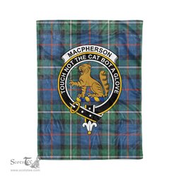 Plaid Blanket MacPhail Clan Crest Badge Tartan Blanket Scottish Plaid Throw Blanket Tartan Plaid Fleece Blanket