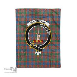 Plaid Blanket MacIntyre Ancient Clan Crest Badge Tartan Blanket Scottish Plaid Throw Blanket Tartan Plaid Fleece Blanket