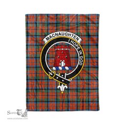 Macnaughton Tartan Blanket Plaid Blanket MacNaughton Ancient Clan Crest Badge Tartan Blanket Scottish Plaid Throw Blanket Tartan Plaid Fleece Blanket - Scotstee Shop