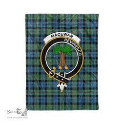 Plaid Blanket MacEwen Ancient Clan Crest Badge Tartan Blanket Scottish Plaid Throw Blanket Tartan Plaid Fleece Blanket