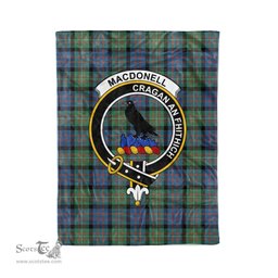 Plaid Blanket MacDonell Of Glengarry Ancient Clan Crest Badge Tartan Blanket Scottish Plaid Throw Blanket - Scotstee Shop