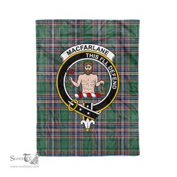Plaid Blanket MacFarlane Hunting Ancient Clan Crest Badge Tartan Blanket Scottish Plaid Throw Blanket - Scotstee Shop