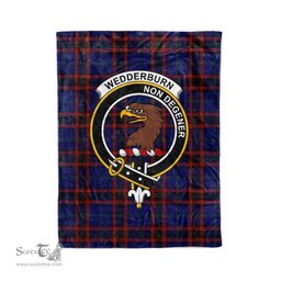 Plaid Blanket Wedderburn Clan Crest Badge Tartan Blanket Scottish Plaid Throw Blanket Tartan Plaid Fleece Blanket