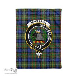 Maclaren Tartan Plaid Fleece Blankets MacLaren Plaid Blanket Clan Crest Badge Tartan Blanket Scottish Blanket