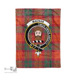 Plaid Blanket MacNab Clan Crest Badge Tartan Blanket Scottish Plaid Throw Blanket Tartan Plaid Fleece Blanket